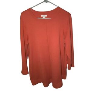Croft & Barrow Orange Pullover Sweater EUC
